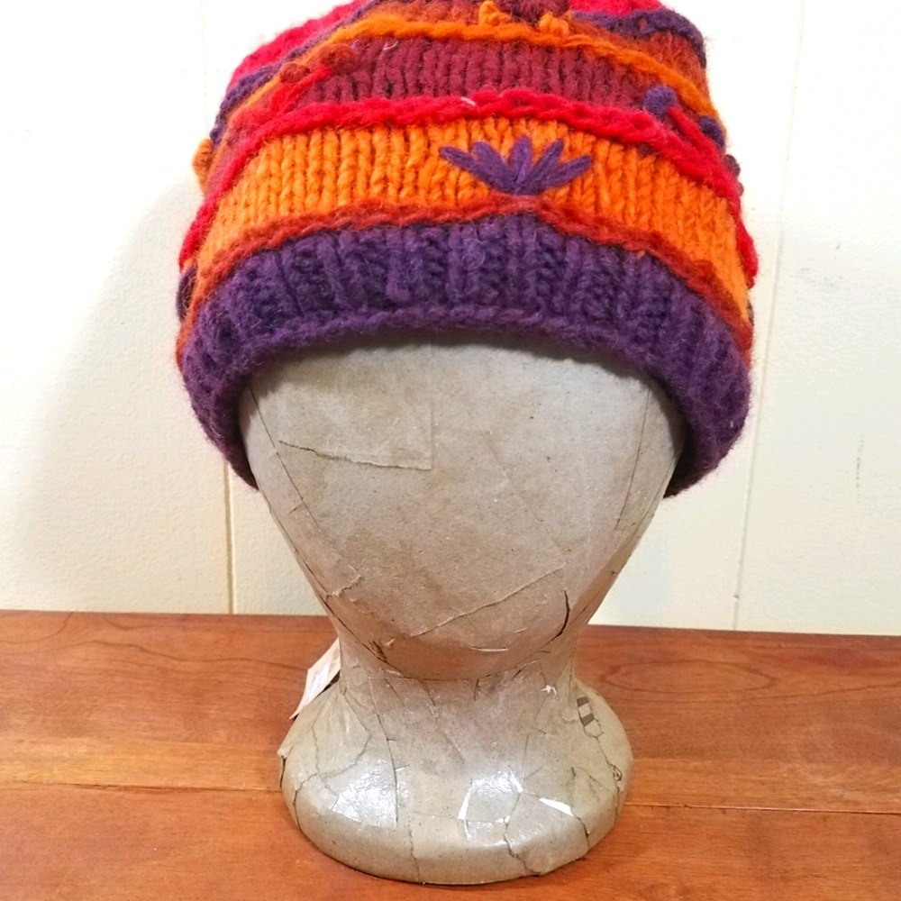 Cheveaux Handmade Wool knit lined cap